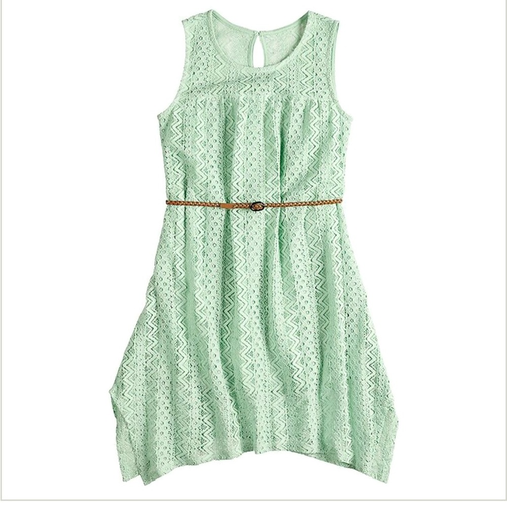 Mudd Mint Green Lace Kids Dress